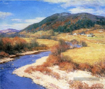  Willard Art - Paysage d’été indien du Vermont Willard Leroy Metcalf paysage ruisseaux